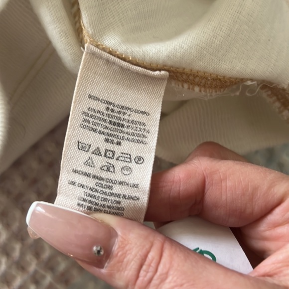 Free People Cream Sweater w/ Zipper Accent S - Picture 7 of 7